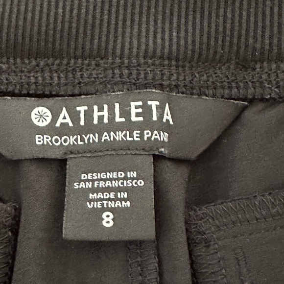 ATHLETA Women's Brooklyn Ankle Pant in Black Size 8 - Picture 10 of 13